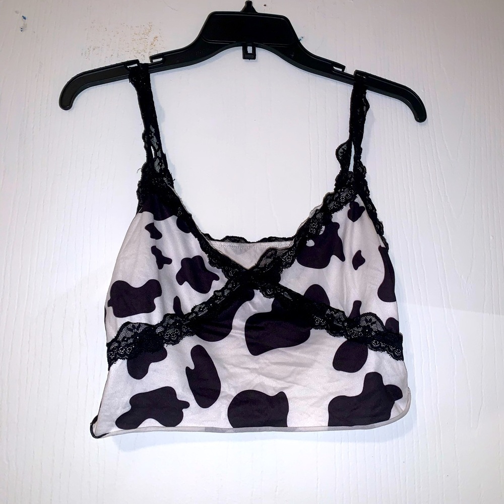 Cow Print Lace tank